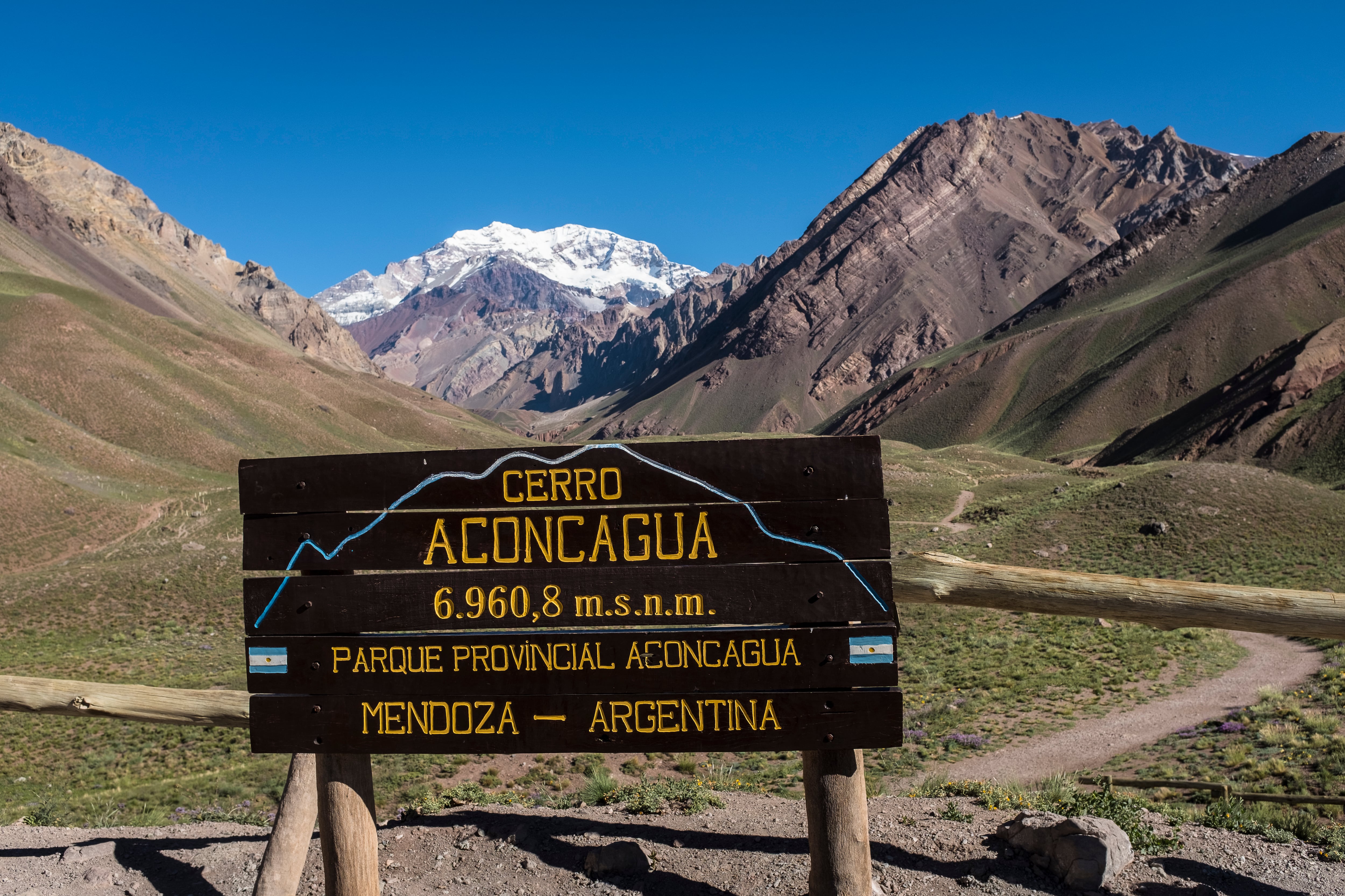 El Aconcagua, en la parte argentina de los Andes, es la montaña más alta de América