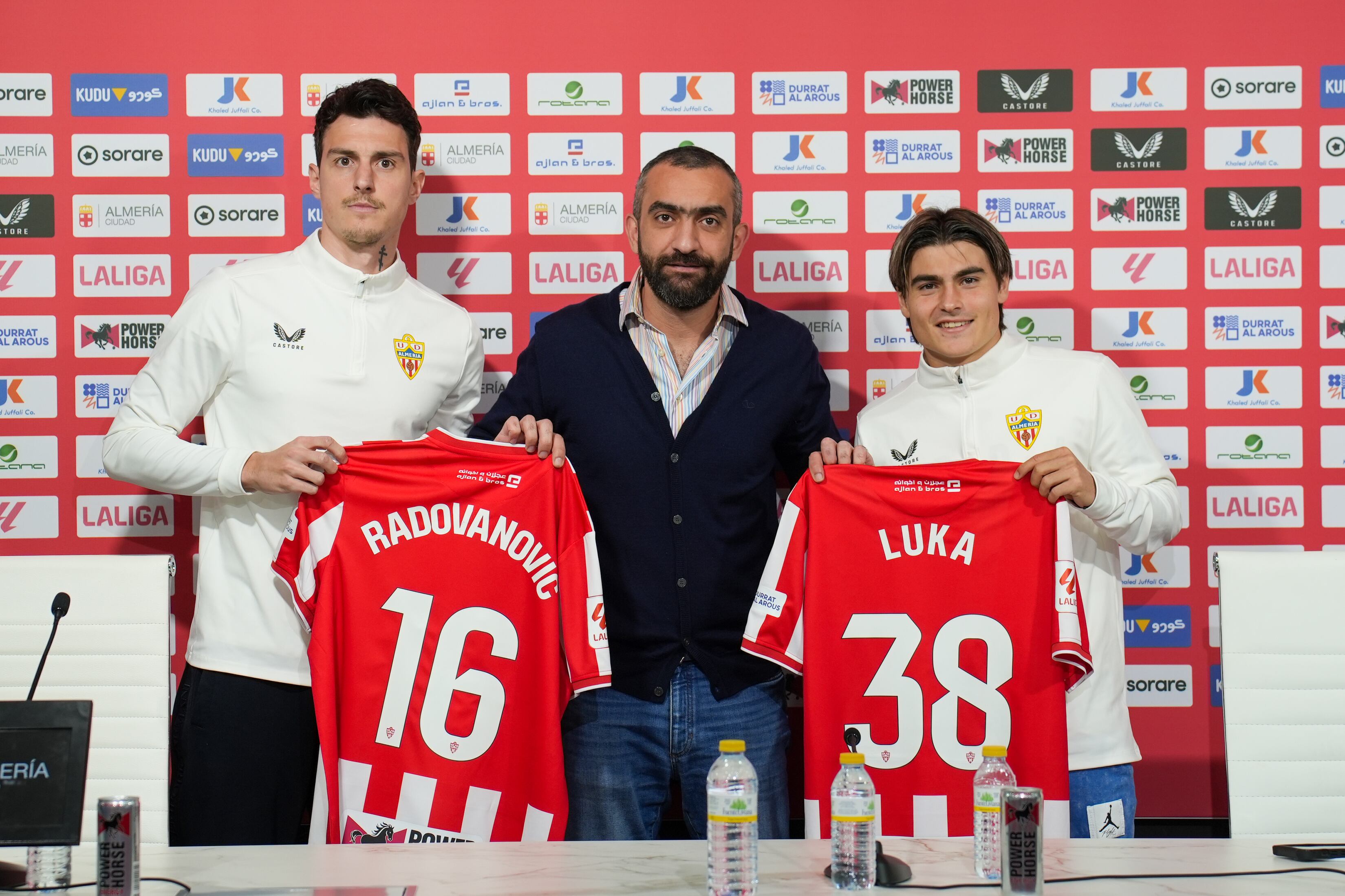 Mohamed El Assy en la presentación de Radovanovic y Luka Romero.