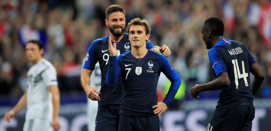 Griezmann celebra un gol ante Alemania