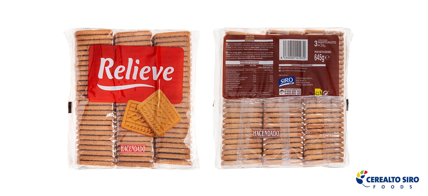 Un lote de galletas &#039;Relieve&#039;, de marca Hacendado, ha sido retirado de las tiendas de Mercadona