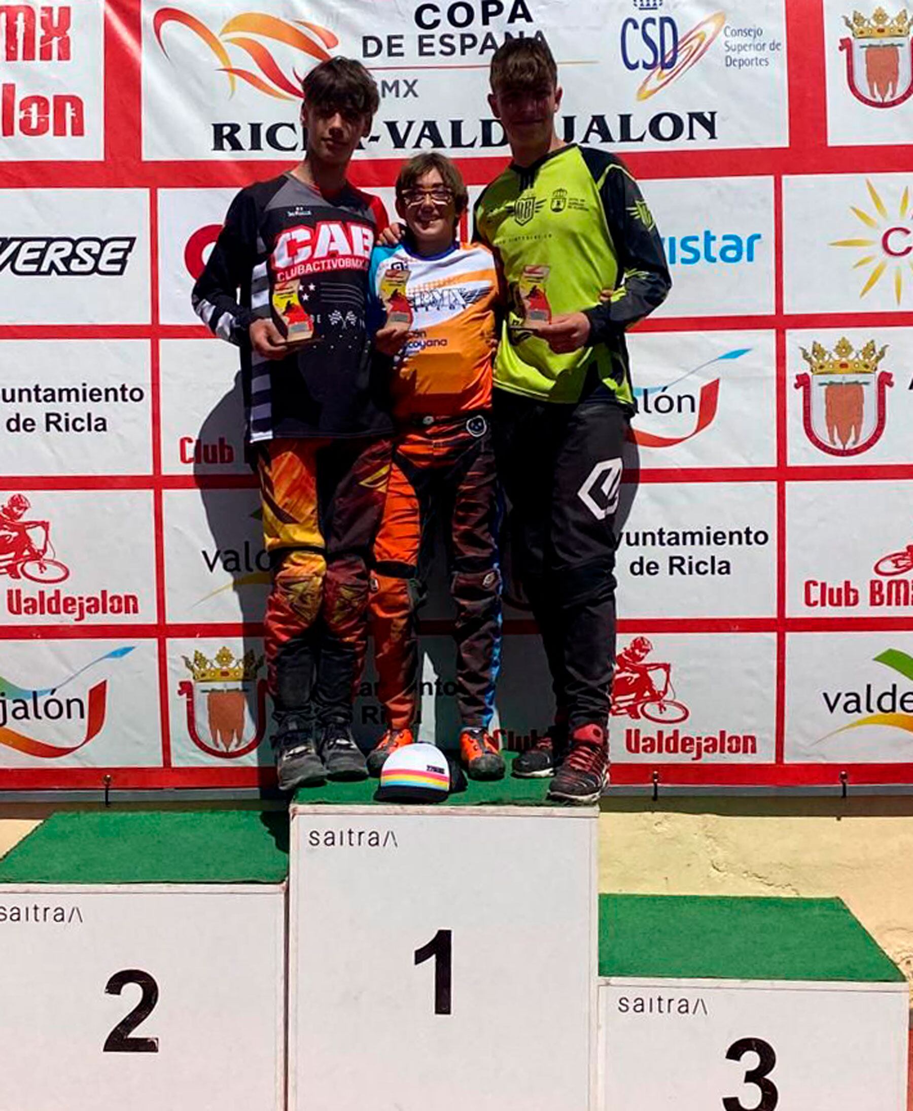 Vicente García, en el podio de la prueba de Zaragoza