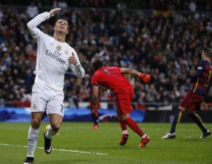 Cristiano hizo notar su impotencia en muchas fases del partido.