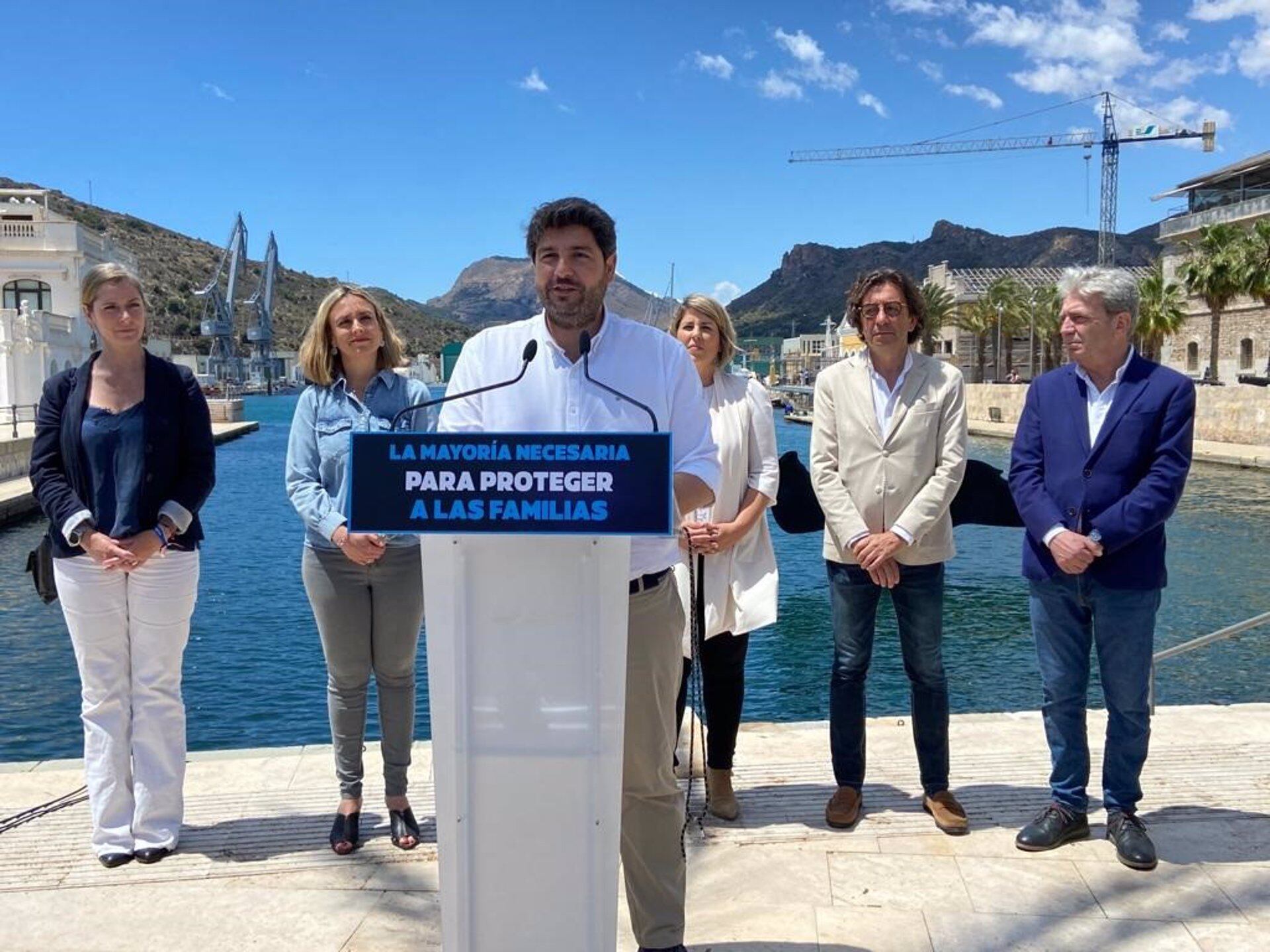 Fernando López Miras este domingo en Cartagena