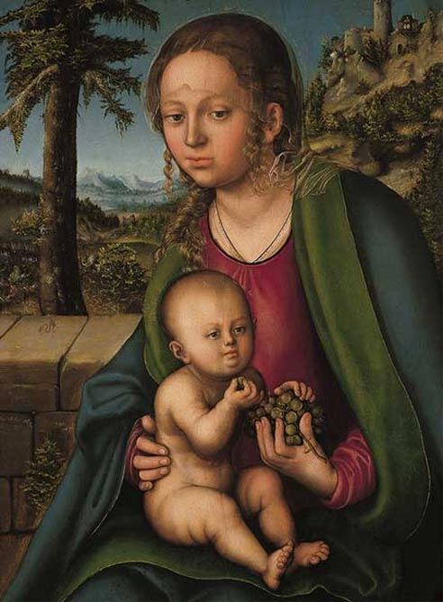 La Virgen con el Niño, de Lucas Cranach, 'el Viejo'.