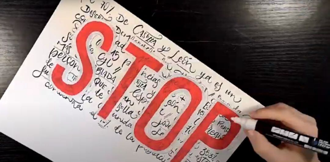 Fotograma del vídeo elaborado por los jóvenes de Castilla y León en Madrid