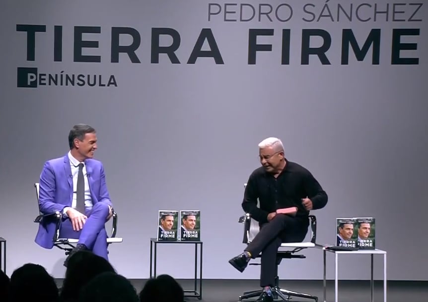 Pedro Sánchez y Jorge Javier Vázquez en la presentación de &#039;Tierra firme&#039;