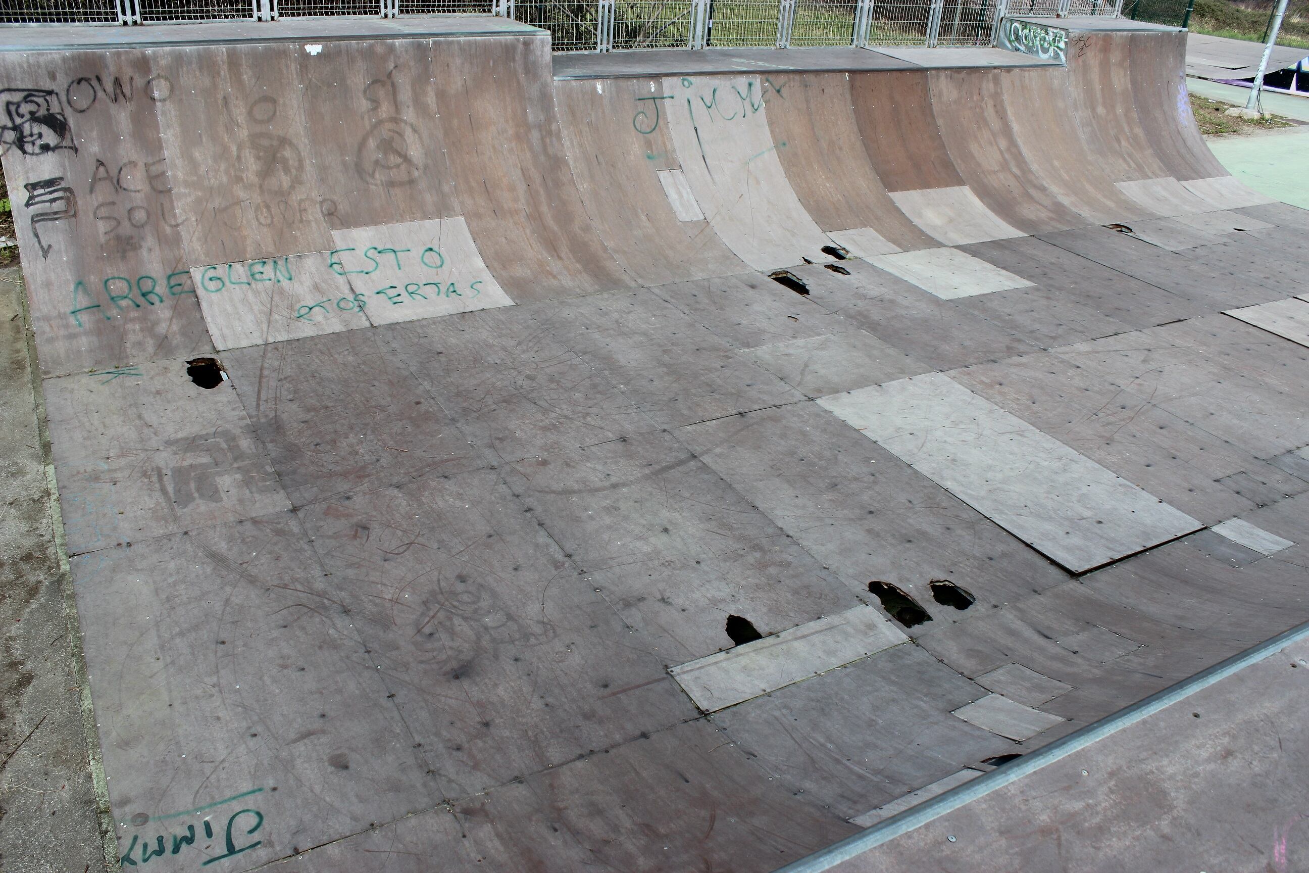 Aspecto actual del skatepark de Castro Urdiales