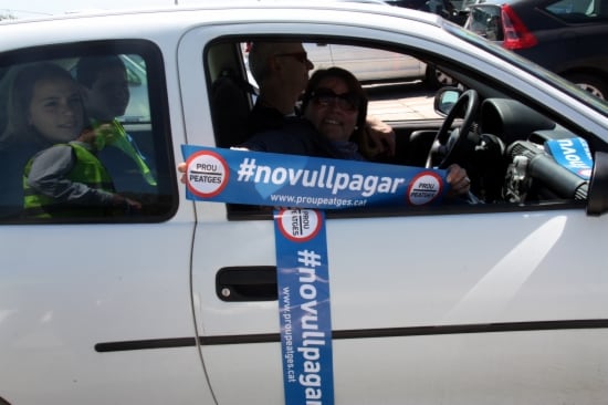 Imatge de l&#039;última protesta de #novullpagar per l&#039;1 de maig.