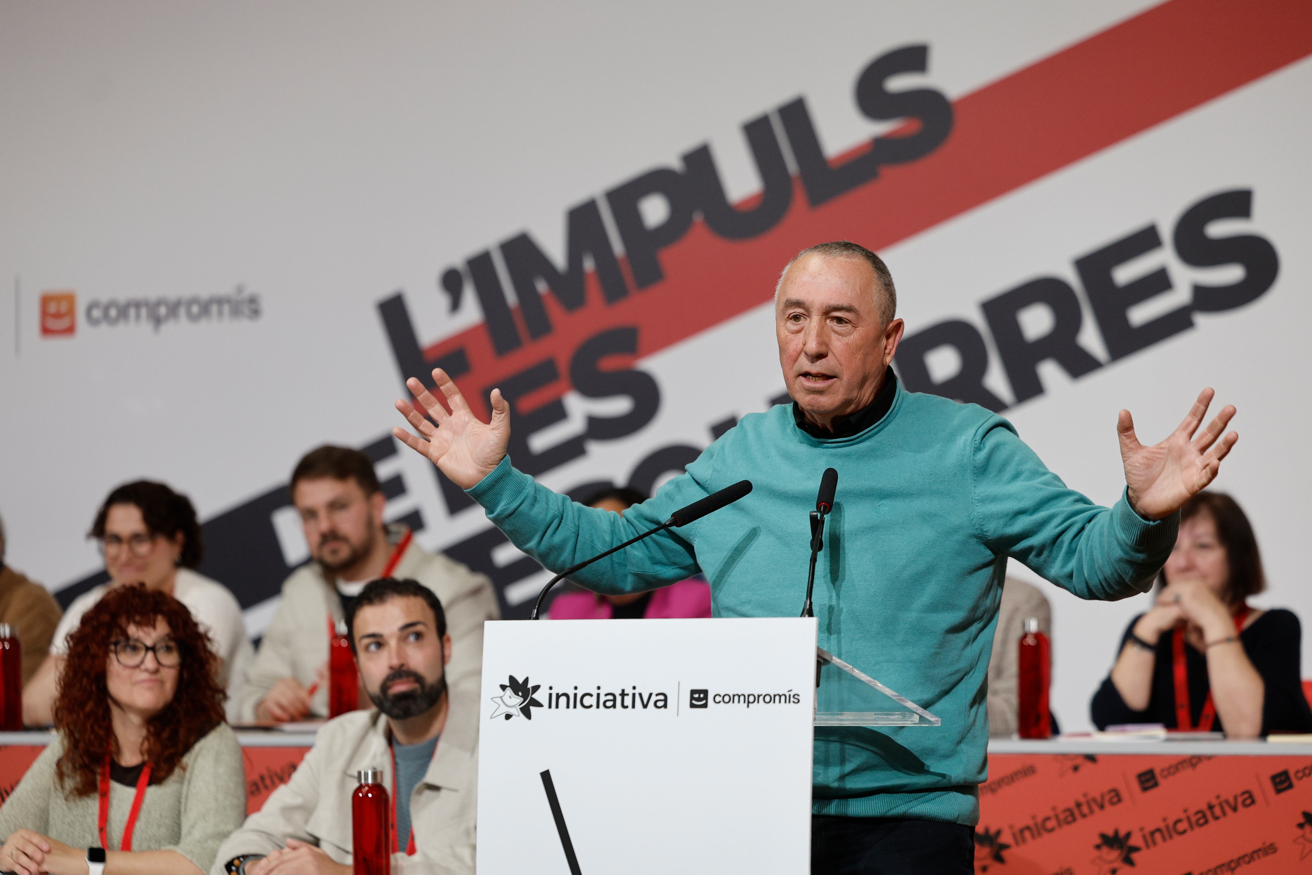 Joan Baldoví en el séptimo congreso ordinario de Iniciativa, la formación ecosocialista de la coalición Compromís
