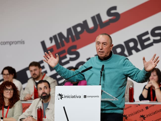 Joan Baldoví en el séptimo congreso ordinario de Iniciativa, la formación ecosocialista de la coalición Compromís