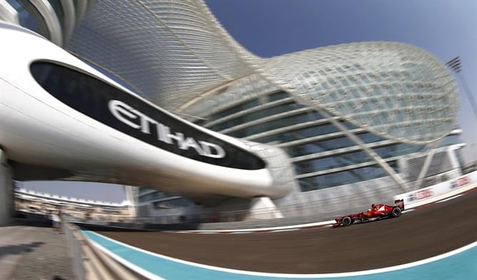 El piloto español de Ferrari, durante los entrenamientos del GP de Abu Dabi.