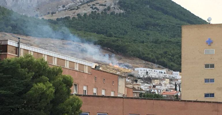 Incendio en las faldas del Castillo, muy cerca de las viviendas en la capital.