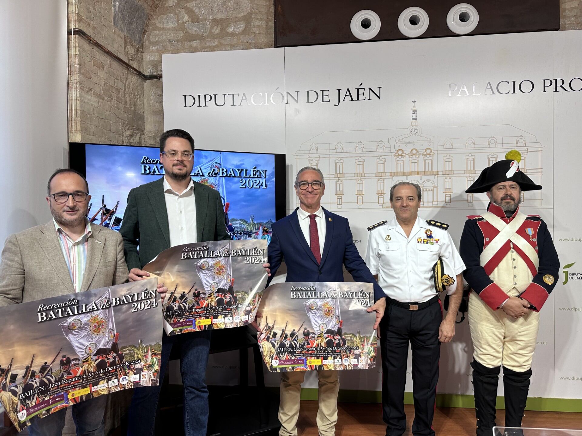 Presentación de la recreación de la Batalla de Bailén en el Palacio Provincial.