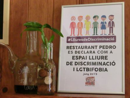 Letreros en los restaurantes.