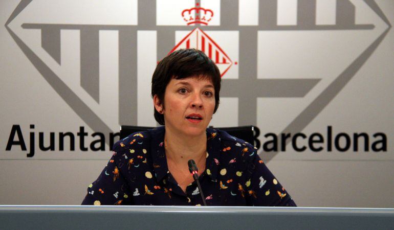 La tinenta d'Alcaldia de Drets Socials, Laia Ortiz. Imatge del 9 de maig de 2016.