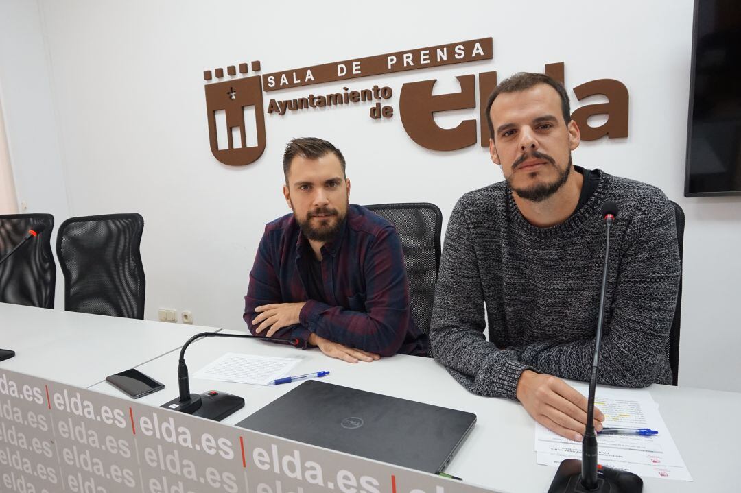 Javier Rivera junto a Iñaki Pérez, portavoces de EU Elda