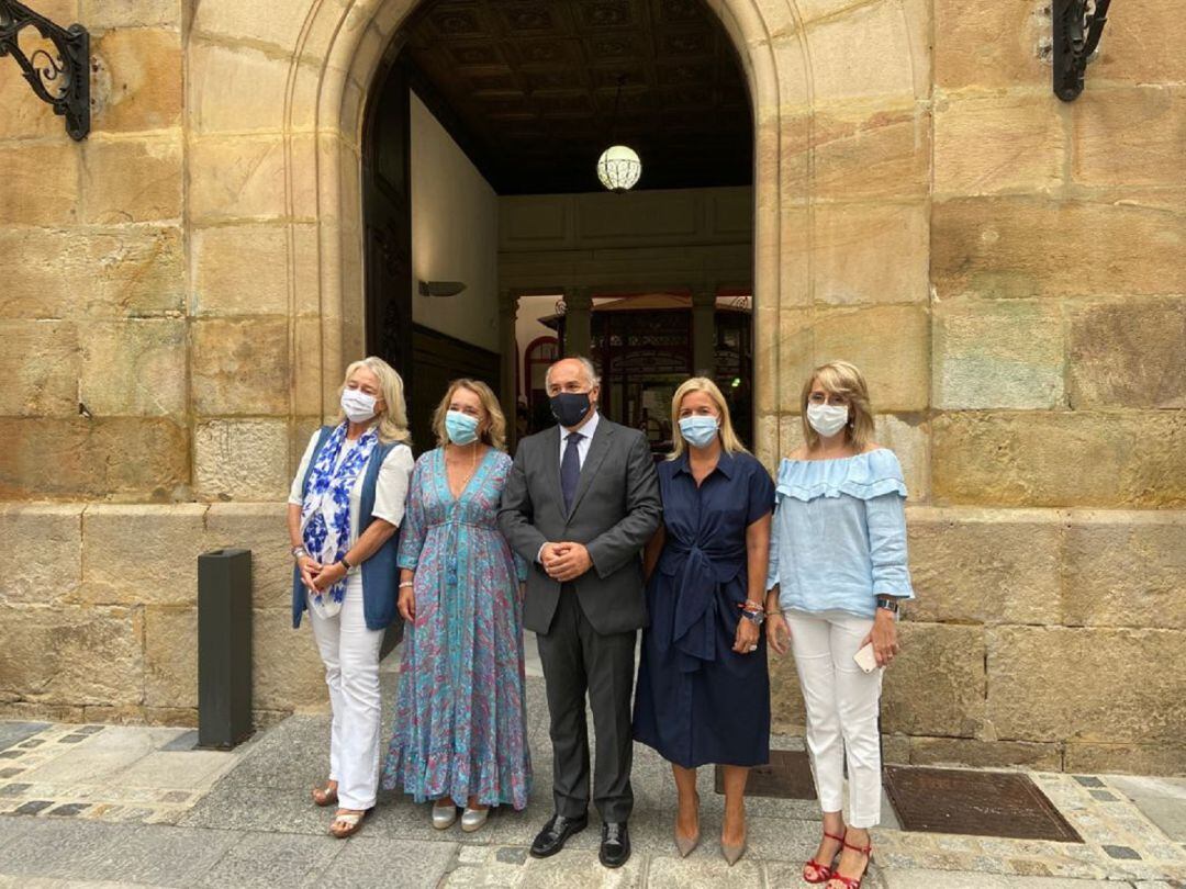 Un momento de la visita.