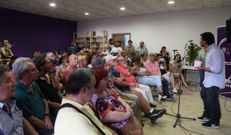 Ramón Espinar, durante su intervención