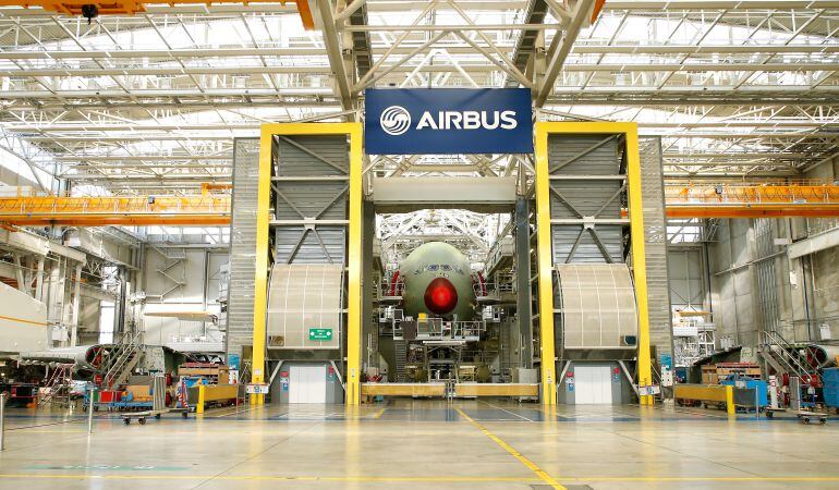 Uno de los hangares de Airbus