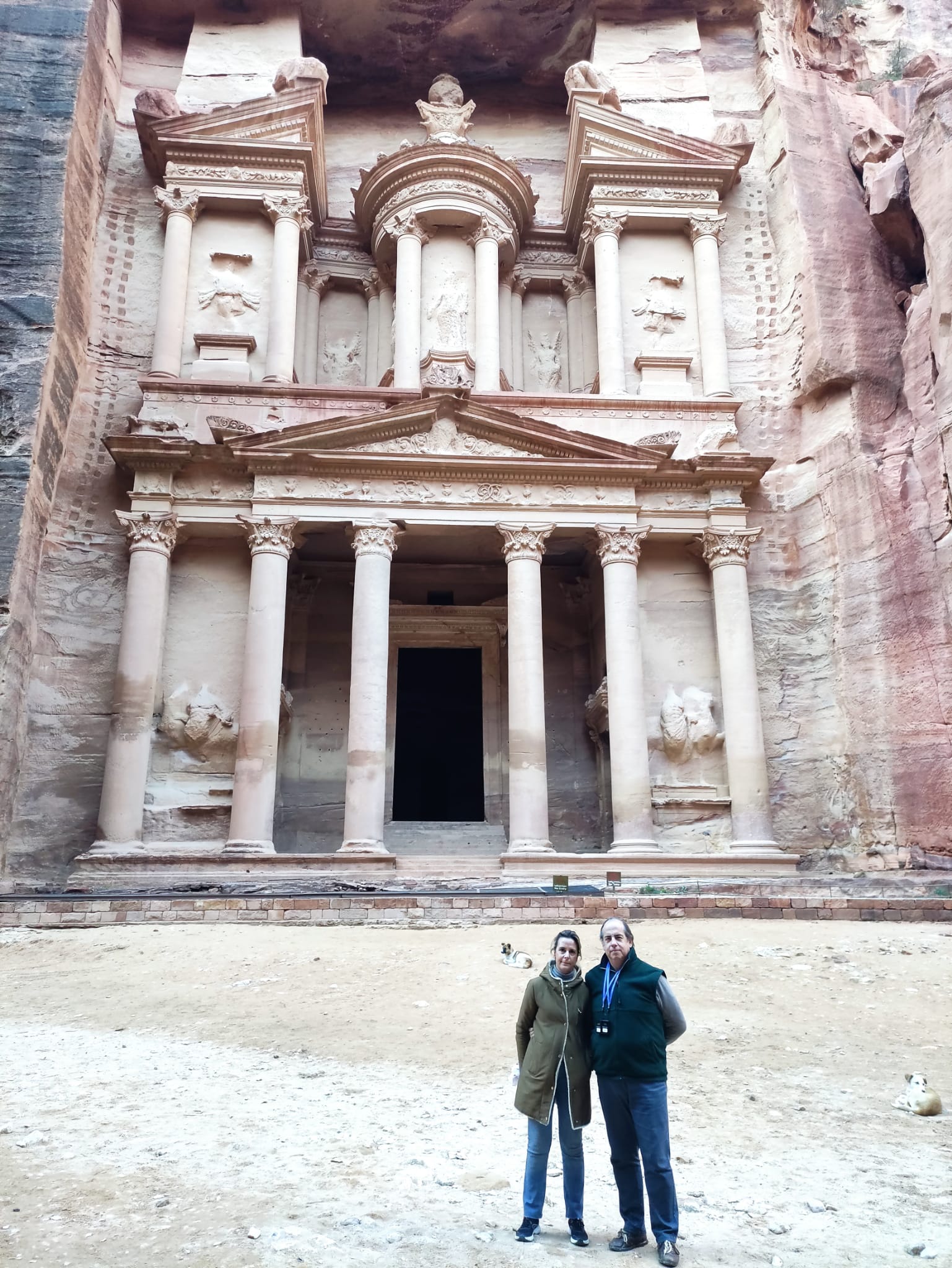 La ciudad rosa en la antigua Petra
