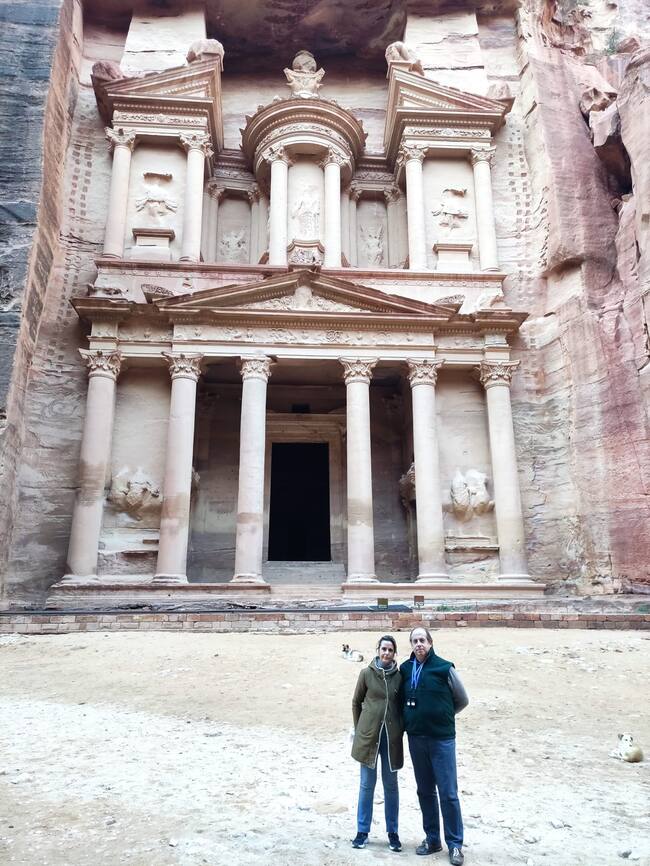La ciudad rosa en la antigua Petra