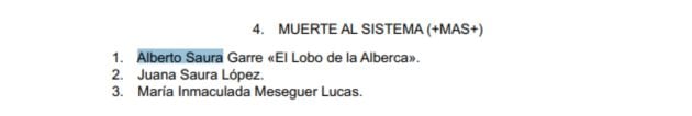Alberto Saura Garre, con su apodo 'El Lobo de la Alberca'.