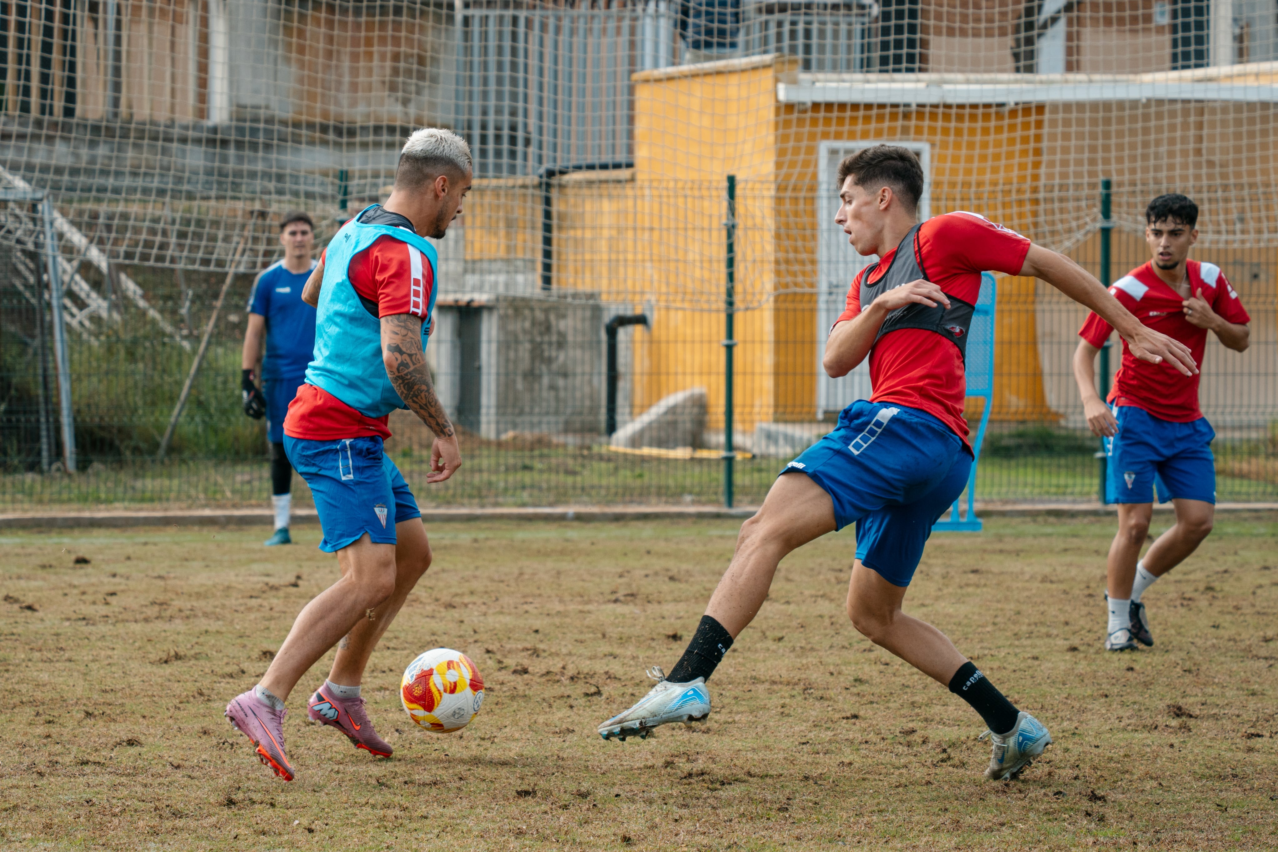 Un entrenamiento de esta semana en la Pradera