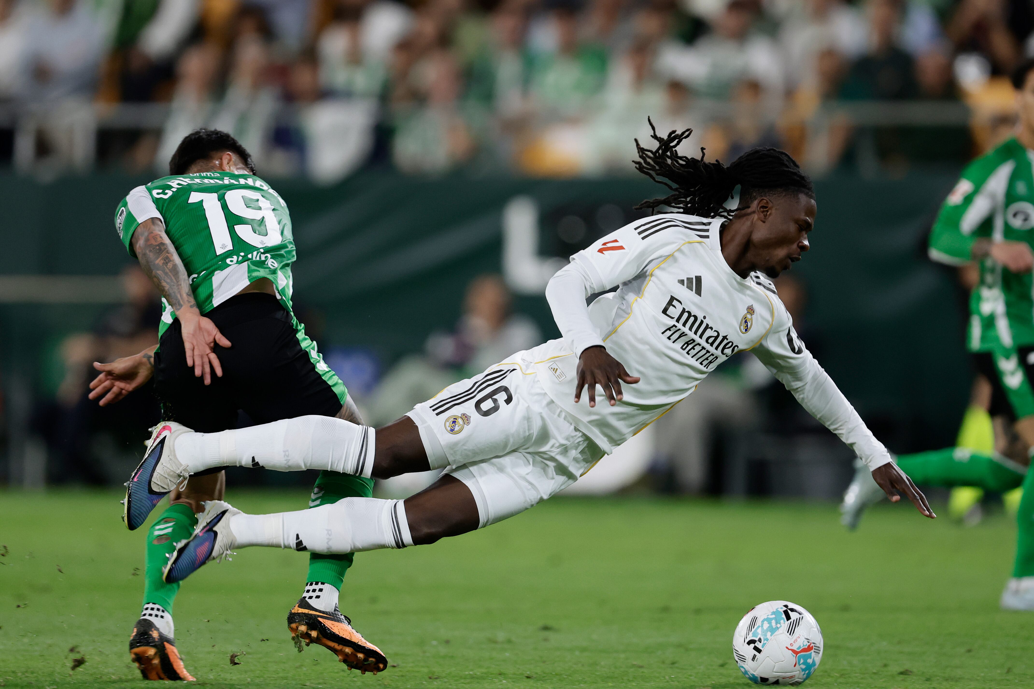 Camavinga durante el partido frente al Betis