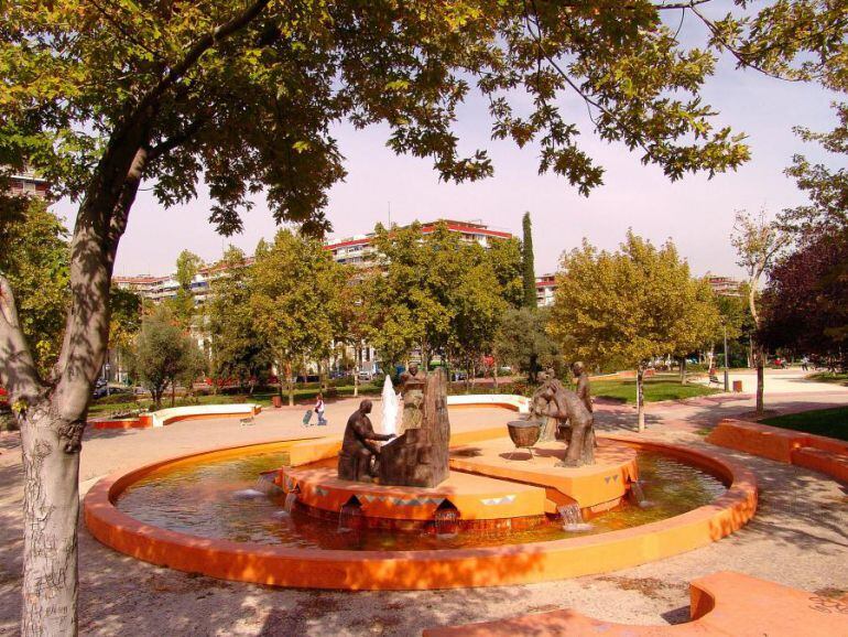 Fuente en un parque de Alcorcón