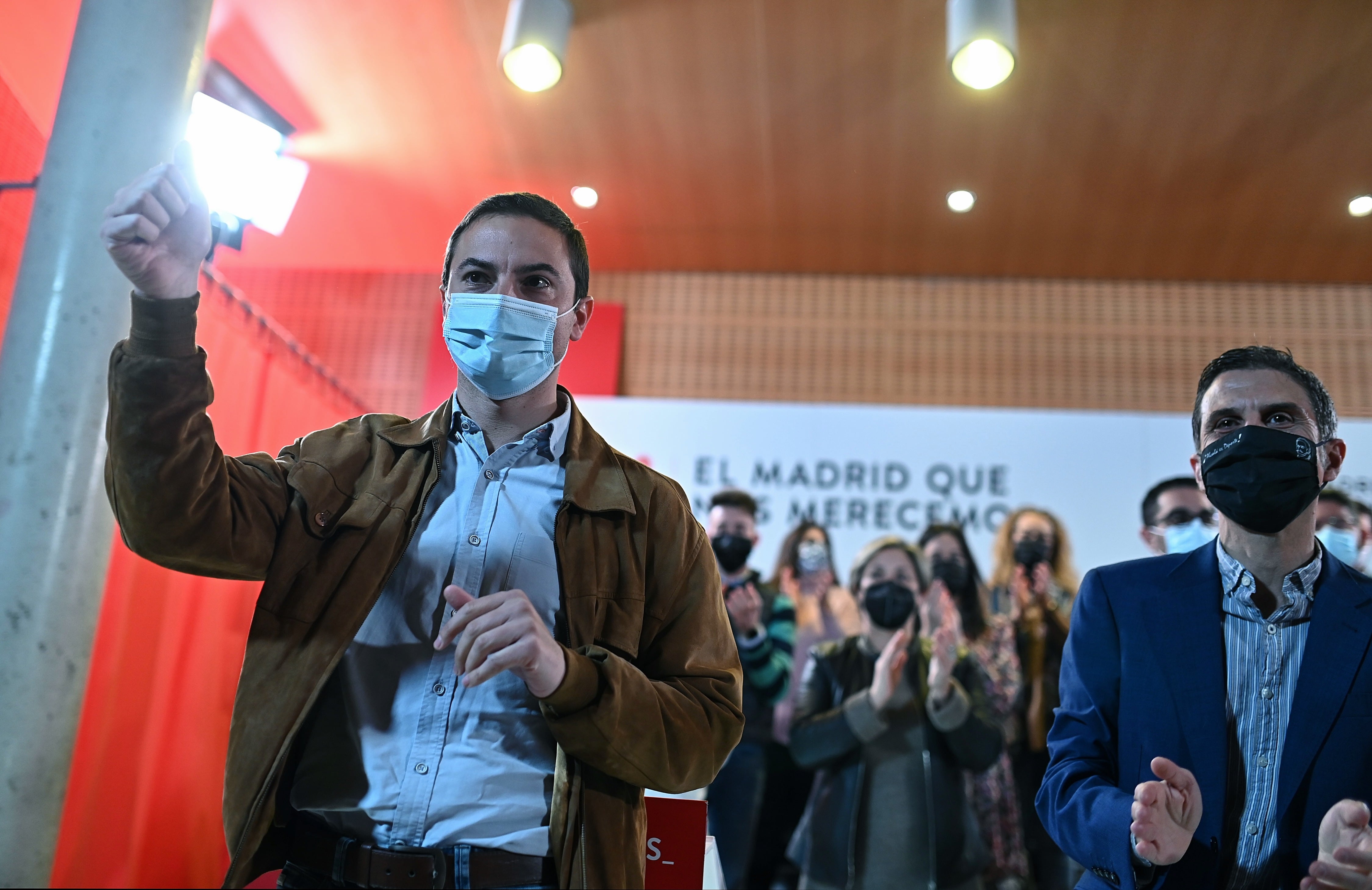 ALCALA DE HENARES, 26/02/2022.- El secretario general del PSOE-M y portavoz de los socialistas en la Asamblea madrileña, Juan Lobato, participa en el Consejo de alcaldes y alcaldesas del PSOE-M, este sábado en Alcalá de Henares. EFE/ Fernando Villar
