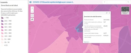 Situación epidemiológica en la ZBS de Barcelona, en Móstoles, a 16 de febrero de 2021