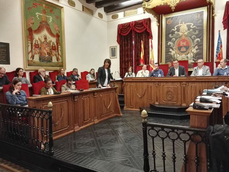 Patricia Maciá, portavoz del PSOE interviene en el pleno