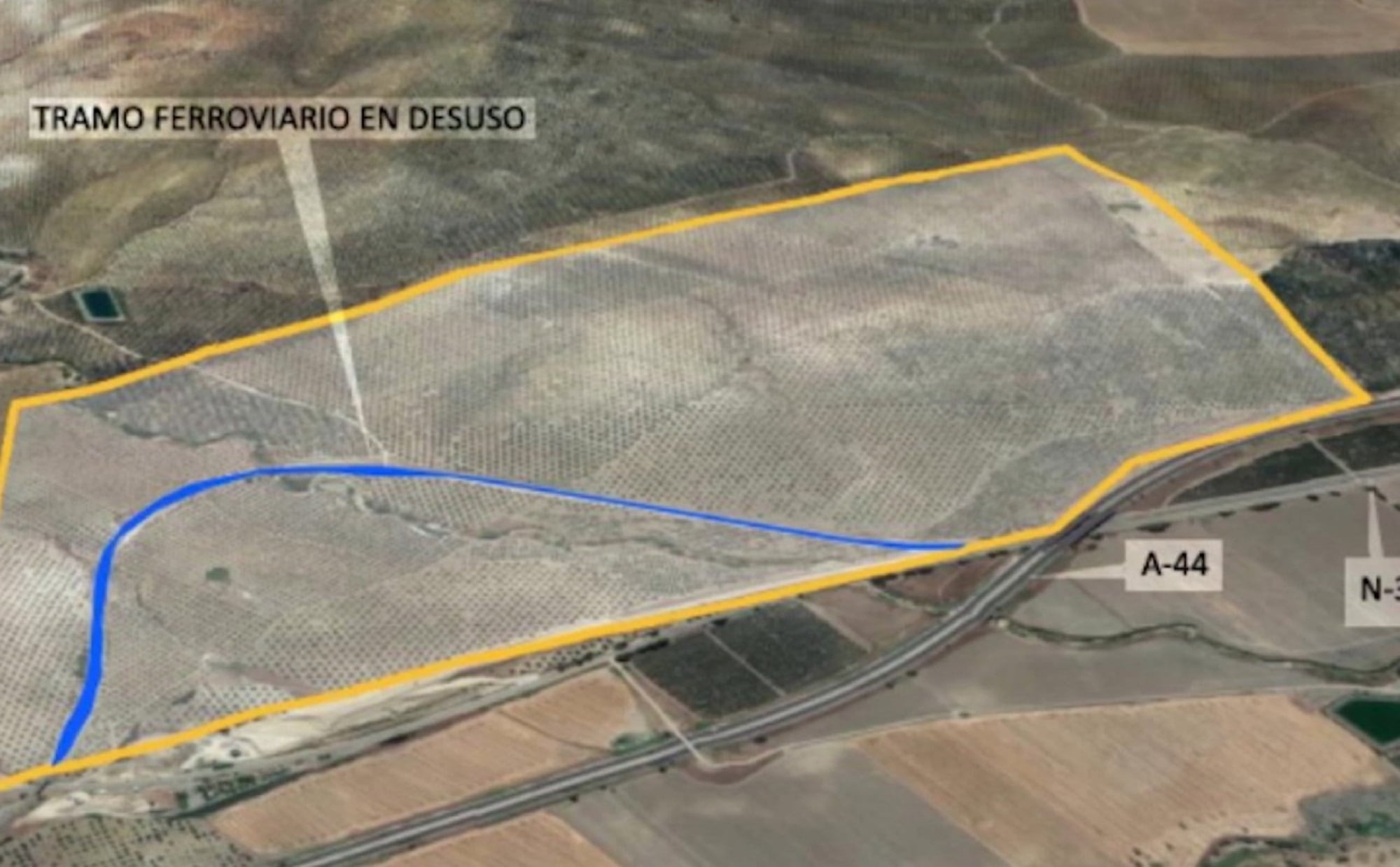 Terrenos que estaban destinados a la base logística en Jaén.