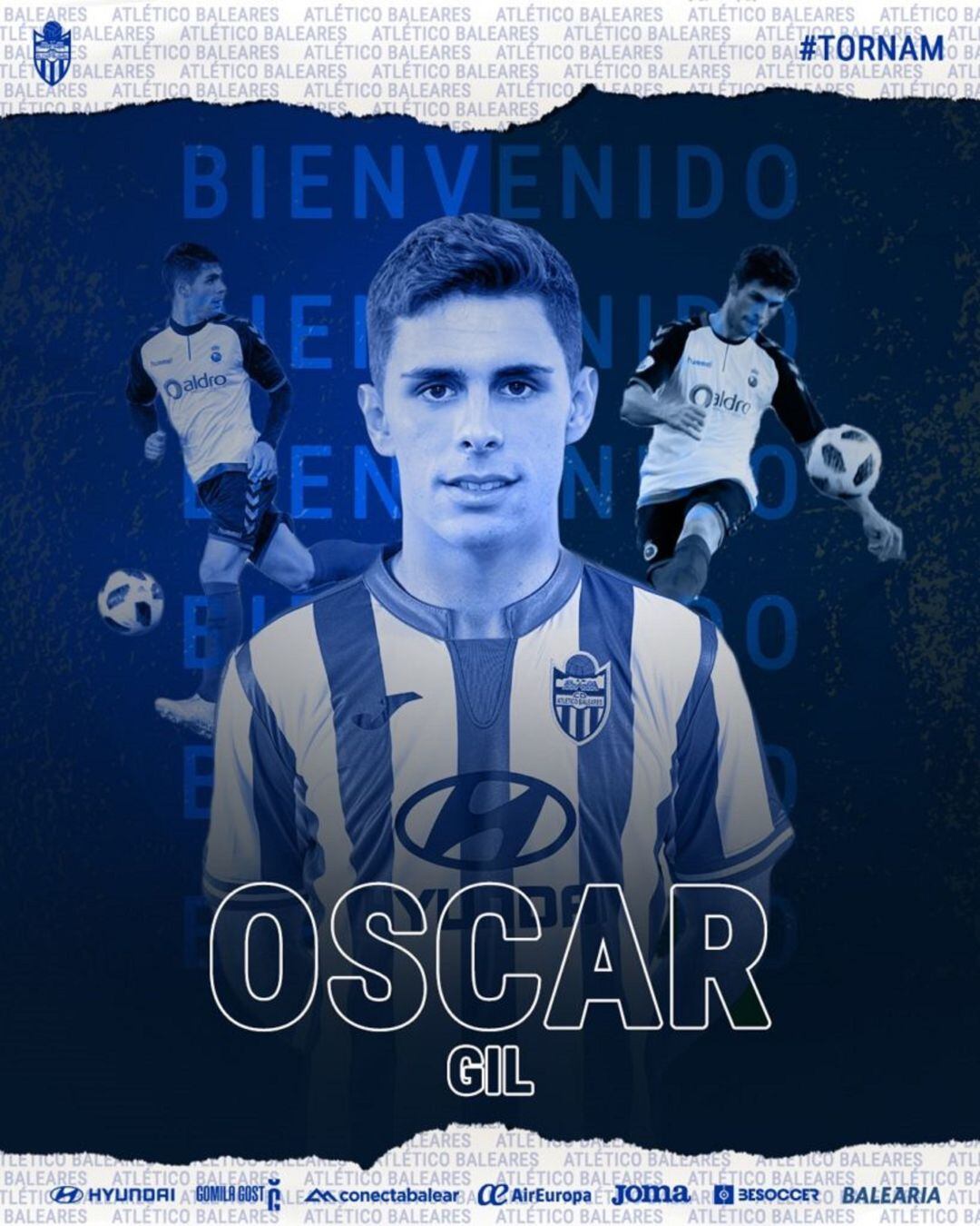 Óscar Gil ya es jugador del Atlético Baleares procedente del Racing