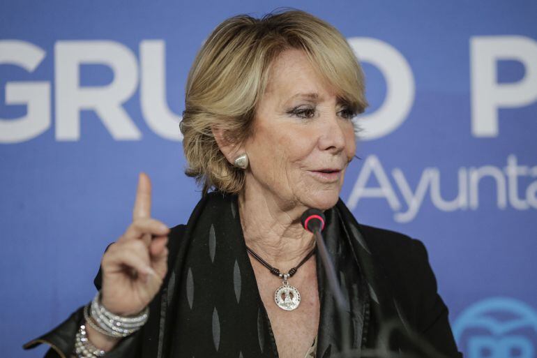 Gran parte de los mítines de Esperanza Aguirre, se pagaron en todo o en parte con dinero b