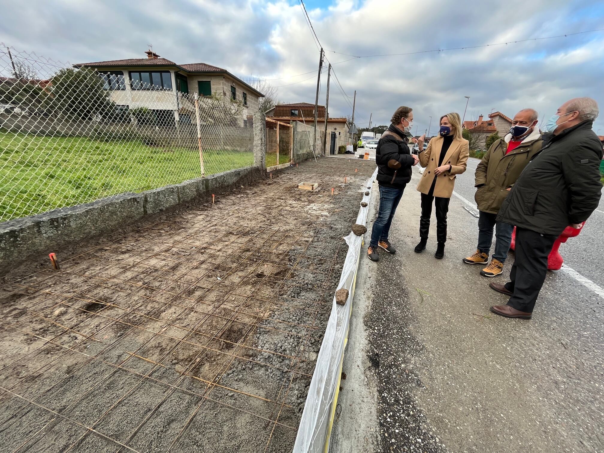 La delegada territorial de la Xunta en Vigo, Marta Fernández-Tapias, en Oia