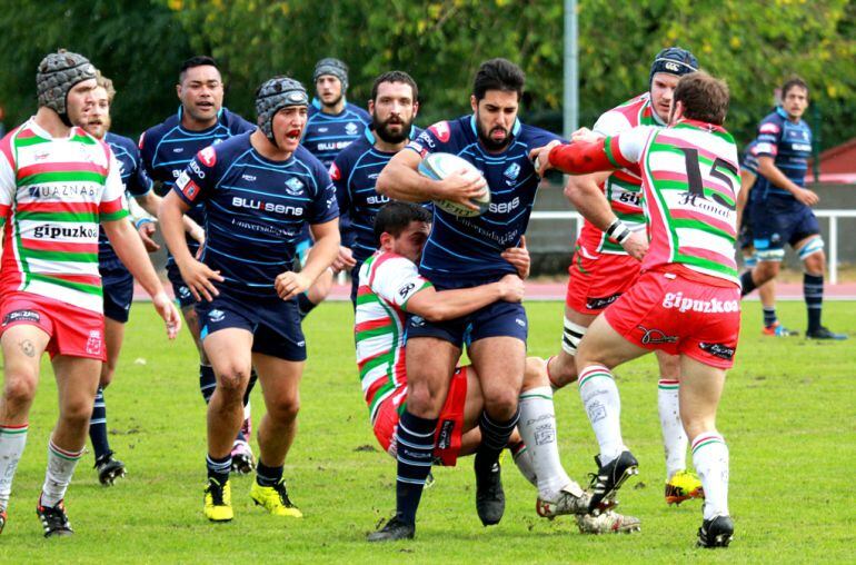 Jugadores del Vigo Rugby durante un partido