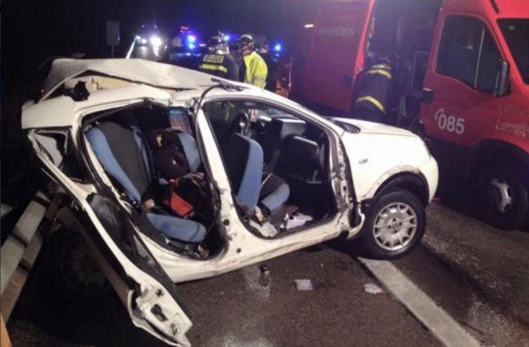 El brutal accidente se produjo en la A-6 a su paso por Tordesillas