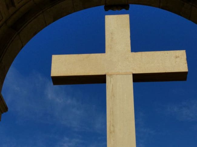 Detalle de la cruz de la Porta de la Mar