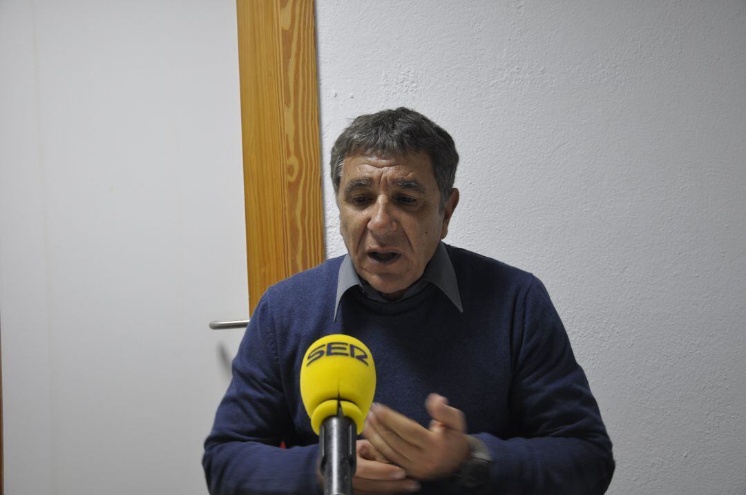 Antonio Montero durante la rueda de prensa en La Granja   