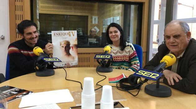 José Bote, Eva Torres y César Oliva, en los estudios de Radio Murcia