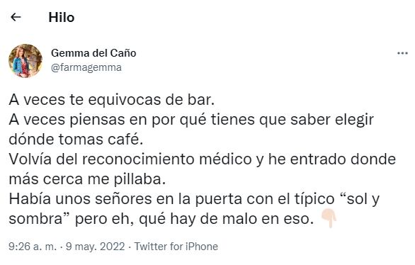 El tuit de Gemma del Caño