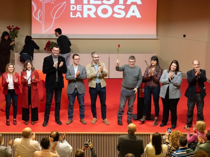 Patxi López en la Fiesta de la Rosa, en Murcia