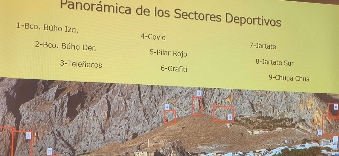 Presentación de las vías de escalada en la Serrezuela.