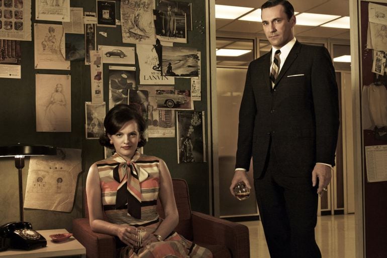 Peggy Olson y Don Draper, en una imagen promocional de &#039;Mad Men&#039;