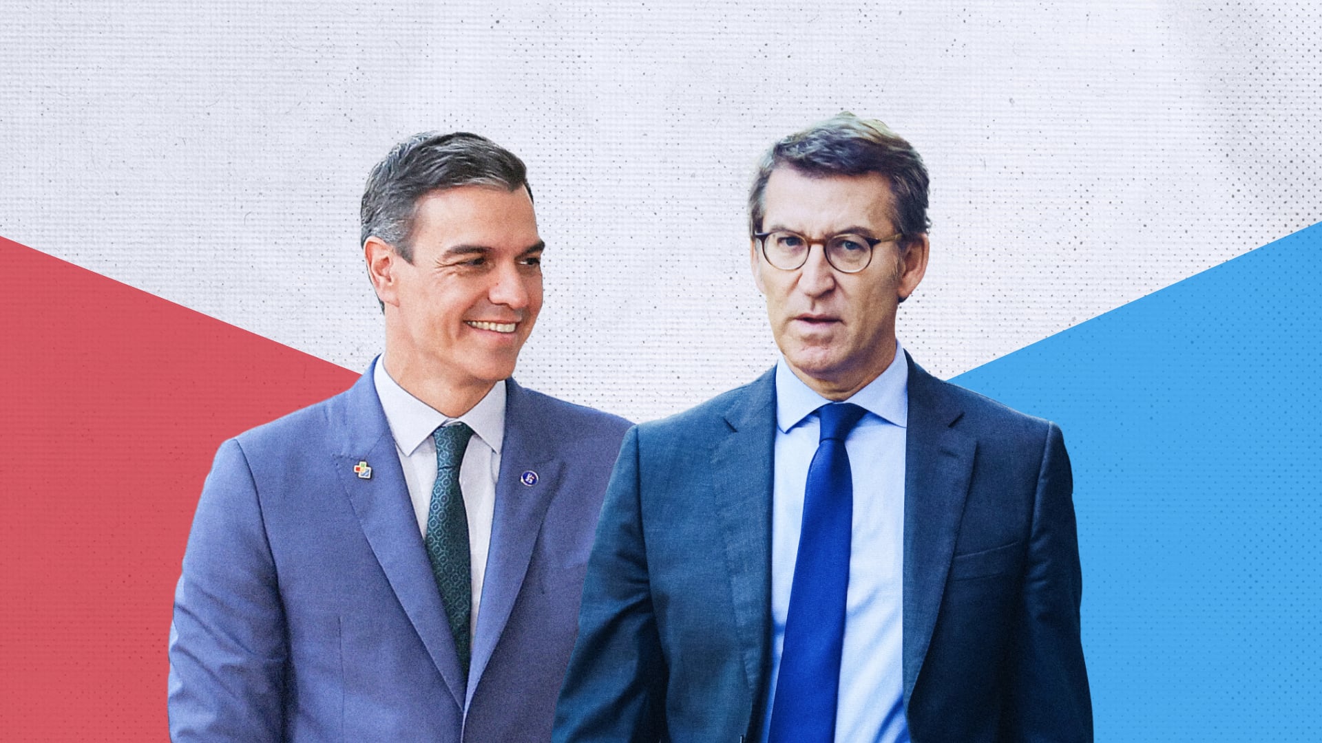 Pedro Sánchez y Alberto Núñez Feijóo, protagonistas de las elecciones del 23-J.