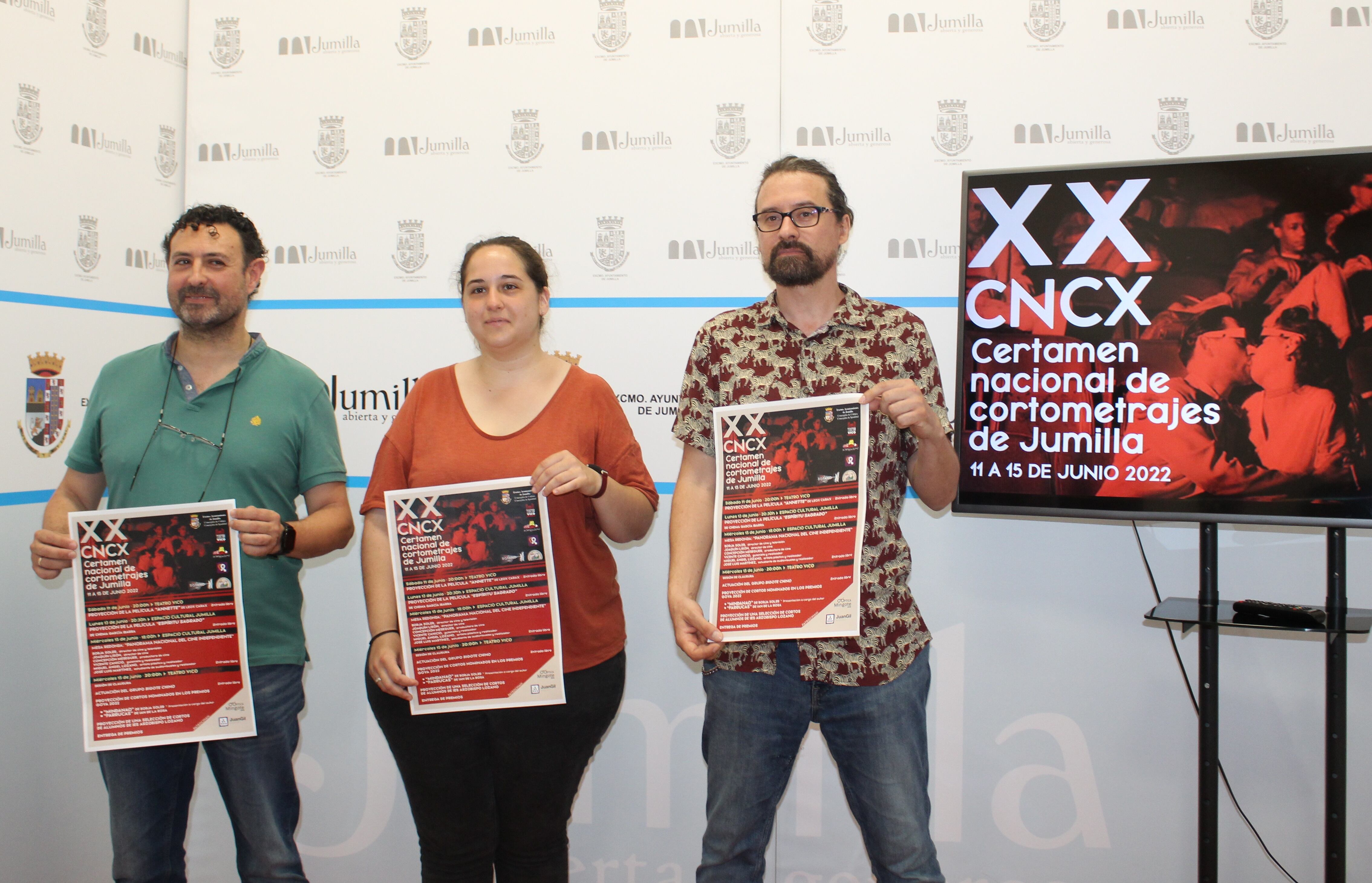 Momento de la presentación del Certamen de Cortos en el ayuntamiento de Jumilla