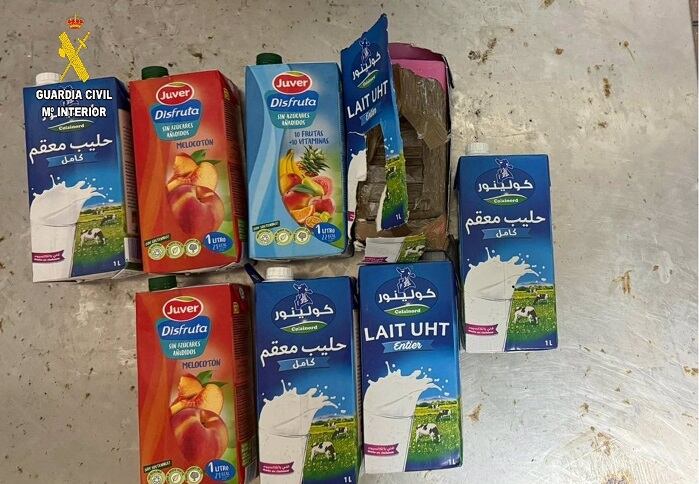 Tetrabricks con droga en su interior intervenidos en el puerto de Algeciras