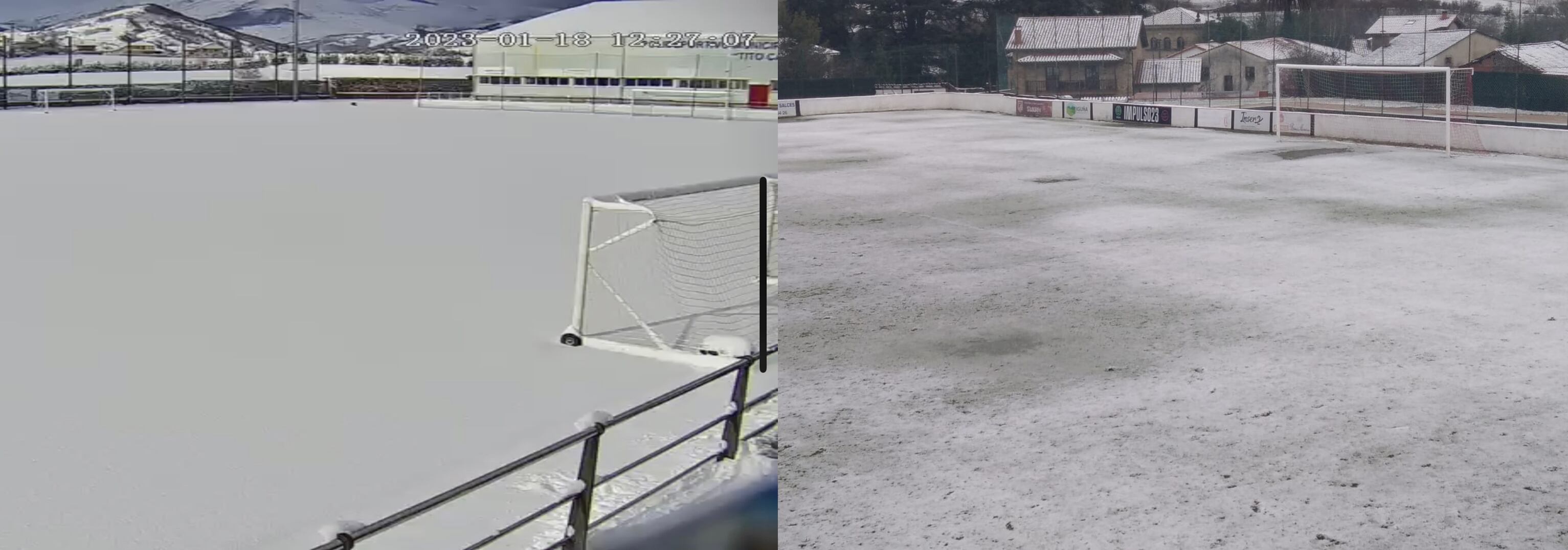 San Francisco (izquierdo) y El Alpedre (derecha), con nieve