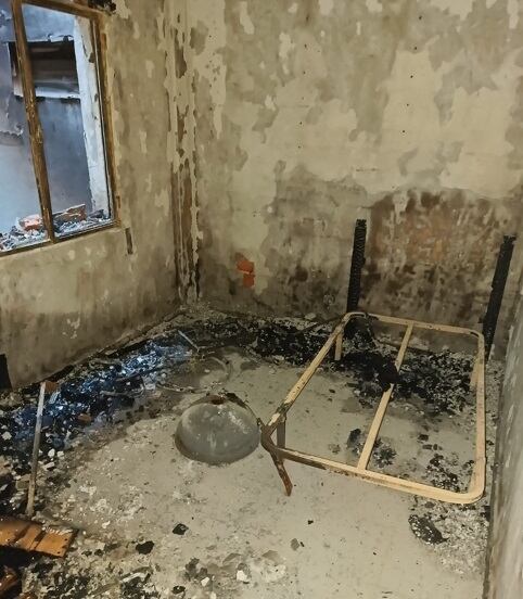 Vivienda quemada la pasada madrugada en Puertollano